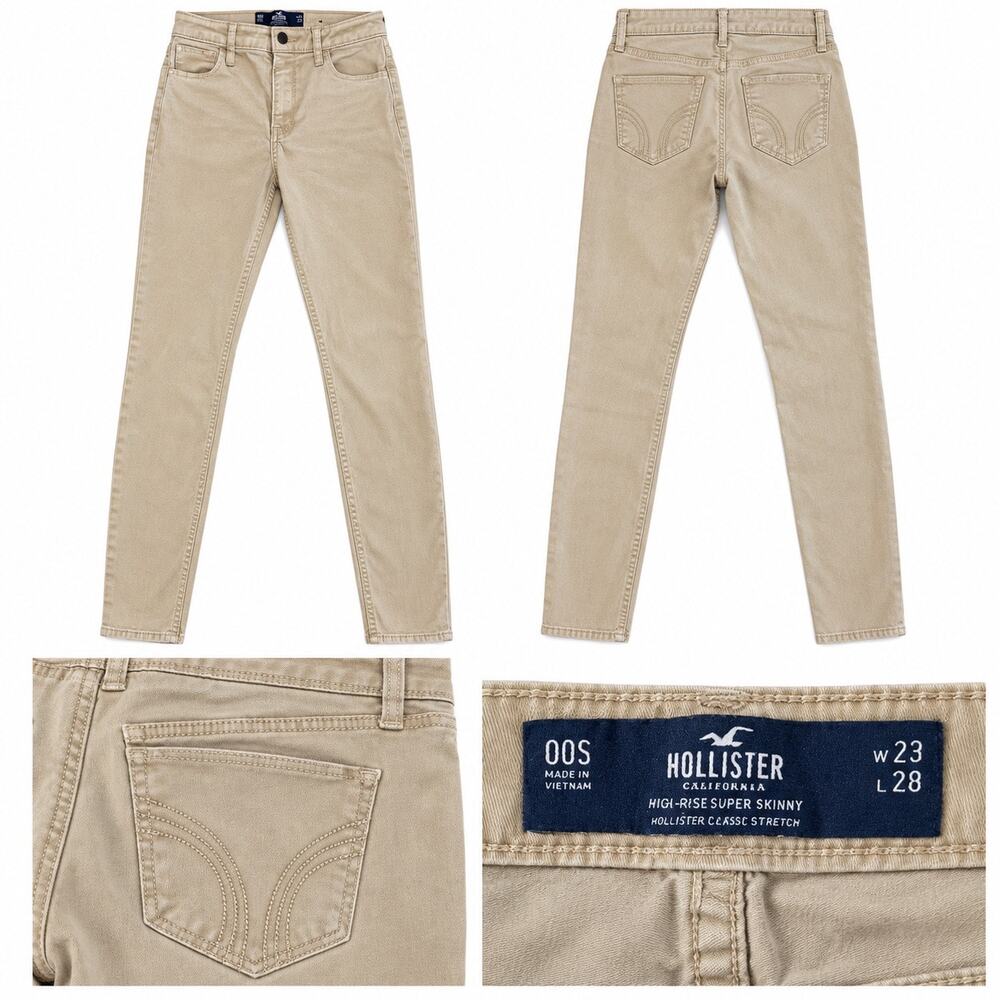 Hollister Women’s 00 Short High-Rise Super Skinny Khaki Pants W23 L28